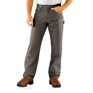 Carhartt Loose Fit Canvas Carpenter Gray Workwear B159 Jeans, Size 42 X 32
